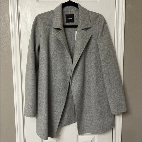 Theory ‘Sileena’ Open Front Jacket in Double Face Wool-Cashmere - Picture 6 of 8